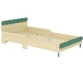 Cama infantil AIYAPLAY, cama de suelo infantil 90x190 cm con barandilla de seguridad, somier incluido, para niños y niñas de 3 a 10 años - verde