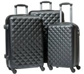 viaje rígida 4 ruedas de abs, trolley, dura y ligera, cerradura de combinación numérica, estudiantes