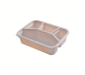 4 Grids Lunch Box Bento Box Lunch Containers for Adult/Kid/Toddler Picnic Bento Lunch Box Microwave Dishwasher Freezer Safe