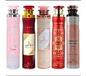 Pack de 5 ambinetadores arabes de 300ml cada uno,Ambientadores de casa Yara rosa,Ameerat al Arab ,Badee al oud sublime,Ameerat al arab prive rose + Fachkar LATTAFA ,Spray de casa intenso,agradable,floral,dulce NOVEDAD