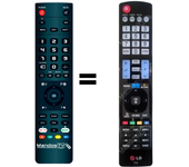Mando a distancia programado para TV modelo 55LF6309 de LG