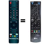 Mandos.tv DRT-389H para LG mando a distancia programado