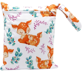 20*25cm bolsa de pañales para bebés Impresión de dibujos animados húmedo seco pañal cremallera bolso cochecito llevar paquete de viaje al aire libre bolsas de almacenamiento de pañales mojados