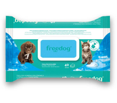 FREEDOG TOALLITAS HUMEDAS OCULARES GDE 40 UD 28 X 18CM