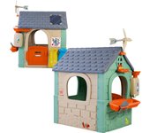 FEBER - Recycle Eco House, Casita Infantil Hecha de Plástico Reciclado, Puerta Abatible, Colores Luminosos y Resistentes a la Luz Solar, Montaje Fácil, A partir de 3 años, Famosa (FEH26000)