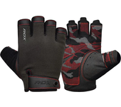 Guantes RDX Medio Dedo para Levantamiento de Pesas - Soporte Elástico y Largo