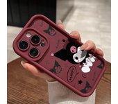 Sanrio Kuromi Kawaii Happy Phone Cases For iPhone 16 15 14 13 12 11Pro Max XR XS MAX 7 8 Plus MINI Y2K Girl Anti Fall Back Cover