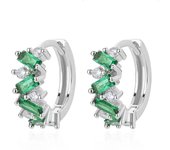 Rainbow Cubic Zirconia Hoop Earrings For Women 2023 Trending Round Gold Plated Stainless Steel Earrings Luxury Jewelry Gifts