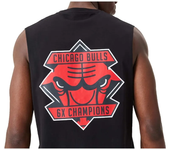 Camiseta "NBA Championship Sleeveless Bulls Back Print Logo" New Era en Negro NEW ERA