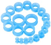 20pcs/Lot 6-25MM Flexible Silicone Ear Plugs and Tunnels Ear Piercings Earlets Stretchers Expander Ear Dilations Body Jewelry