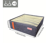 Caja de almacenamiento plegable para cajón de ropa interior de 1 pieza con rejilla de 6， organizador de ahorro de espacio para ropa interior, sujetadores, calcetines, armario, dormitorio, hogar, ideal para suministros del hogar