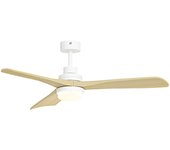 S&P HTD-130 OAK - Ventilador Techo 135cm 56W Motor DC, Aspas de Madera
