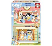 Educa Set de Puzzles Infantiles de Madera Bluey 2x16 Piezas 20347
