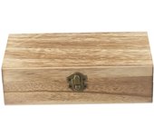 Rectangular Wooden Storage Box Retro Buckle Wooden Box Clamshell Wooden Gift Box For Jewelry Necklace Bracelet Rings Packing Box