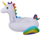 Hinchable Circular Unicornio 218x160x120, Color Blanco (37428) +REGALO pelota hinchable playa (multicolor)