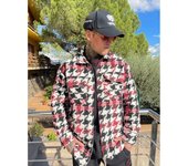 The Couture Club- TCCMAW22-42 Chaqueta Red acolchada efecto sobre camisa