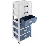 Storage Cabinet Drawer Organizer Box Household 6 Layers Plastic With Wheels 33 Inches