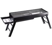 Barbacoa larga portatil de carbon, plegable y ligera, barbacoa larga de sobremesa para jardin, camping, picnic o playa. Don Feliz