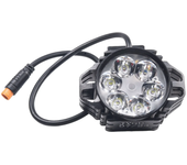 36/48V Electric Bicycle Front Light With Horn 4pin 3pin Waterproof Optiops LED Front Light Waterproof E-Bike Headlight