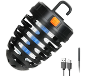 Lámpara Solar LED De Repelente De Mosquitos Con Choque Eléctrico UV Luz De Camping Recargable Iluminación Exterior Emergencia