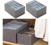 Cajas de Almacenamiento 2 Unidades - Organizador de Cajones de Armario - Tamaño 35 X 24 X 17 Cm - Lavable