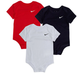 Nike Kids Body De Manga Corta Swoosh 3 Unidades