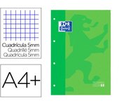 Recambio Oxford Color 1 - encolado y tapa de cartón duro - 80 hojas dinA4 - papel 90 gramos - cuadricula 5x5 - optik papel