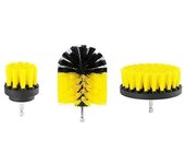 4Pc Electric Drill Brush Kit Cleaning Brush Toilet Cleaning Tools Floor Nylon Scrubber Brush For Carpet Glass Car Tires Bathroom