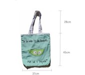 Bolso de hombro de compra con estampada de los dubujos doble cara . de tela loneta.estampada dibujos personalizada.gran capacidad