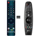 Mando a distancia programado para TV modelo 55UF8409 de LG