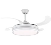 UNIVERSALBLUE | Ventilador de Techo Aspas Retráctiles Blanco | 6 Velocidades