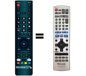 Mandos.tv EUR7720X10 para PANASONIC mando a distancia programado