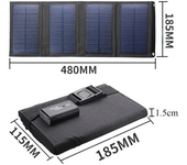 Panel Solar Plegable De 100W Para Recarga USB Portátil De 12V Panel De Energía Móvil Para Exteriores Y Viajes Carga De Teléfono Móvil 5V 100W