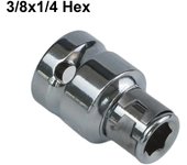 1pcs Impact Socket Adapter Converter 1/2 To 1/4 1/4 3/8 Square Nut Quick Wrench Ratchet Adapter With Hexagon Socket Hand Tools