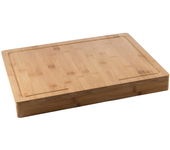 Tabla de Corte de Bambú Ecológico Libre de Alérgenos para Cocina y Bar con Borde Práctico