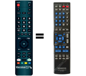 Mandos.tv KRFV5450D para KENWOOD mando a distancia programado