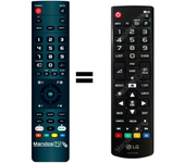 Mando a distancia programado para TV modelo 32LV340C de LG