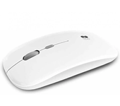 Ratón Subblim Dual Flat - Conexión Dual - Silent Click - Batería Recargable - Rueda de Silicona - Precisión 1600 DPI - Color Blanco
