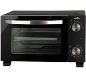 Jata JEHN910 - Mini Horno 10L con Grill, Horno, Temporizador, Termostato, Ajuste Temperatura, Bandeja y Parrilla, Color Negro/Inox