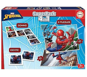 Educa Superpack Spiderman Dominó Identic y 2 Puzzles 25-50 Piezas 19353