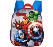 Mochila Escolar MARVEL AVENGERS KARACTER MANIA Defy-Mochila 3D Pequeña, Azul, 26 x 31 cm, Capacidad 8.5 L Marvel Los Vengadores