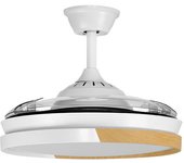 FABRILAMP Ventilador Techo Aspas Retráctiles con Luz