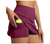 Women's sports skirt Pockets Women'S Double Layered Pleats