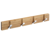 XOCOTŌ® Perchero de Bambú con 4 Ganchos Metálicos Ultraresistente 40x5x6 cm  Perchero colgador de pared hecho de Bambú Natural - XOCOTO HOME