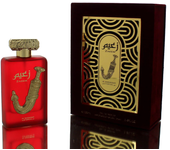 Perfume Zaeem de Al Wataniah para Mujeres con Botella Roja y Tapa Dorada - Fragancia Ideal para Ti