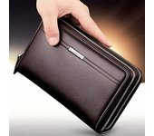 Mens Wallet Long Purse Leather Clutch Large Business Handbag Phone Card Holder Case Gift for Men Father Son Husband Boyfriend