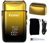 Kemei Electric Bald Head Razors Barber Foil Shavers LCD Display Cordless Men Shaving Machine USB Rechargeable Beard Hair Trimmer