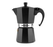 Cafetera de Aluminio Negra Orbegozo Capacidad 6-9-12 Tazas Fácil de Limpiar