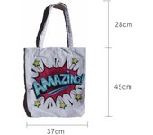 Bolso de hombro de compra con estampada de los dubujos doble cara . de tela loneta.estampada dibujos personalizada.gran capacidad