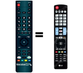 Mando a distancia programado para TV modelo 32LF6509 de LG